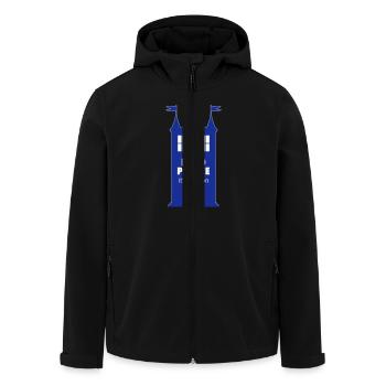 Mind Tardis - Recycelte Männer Softshell-Jacke von Stanley/Stella - Schwarz - Vorne - AI Model Male 185 light (185cm)