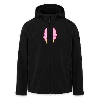 ice cream glace - Veste softshell homme en polyester recyclé Stanley/Stella - noir - Devant - AI Model Male 185 light (185cm)