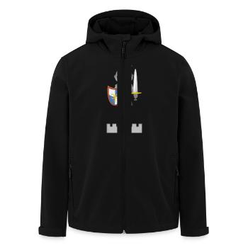 Ritter auf Burg - Recycelte Männer Softshell-Jacke von Stanley/Stella - Schwarz - Vorne - AI Model Male 185 light (185cm)