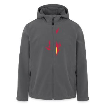 Feuer, Flamme, Feuer 910 - Recycelte Männer Softshell-Jacke von Stanley/Stella - Schwarz - Vorne - AI Model Male 185 light (185cm)