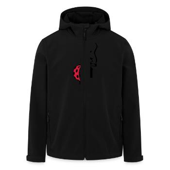 Kiffer-Käfer / pothead ladybug (2c) - Recycelte Männer Softshell-Jacke von Stanley/Stella - Schwarz - Vorne - AI Model Male 185 light (185cm)