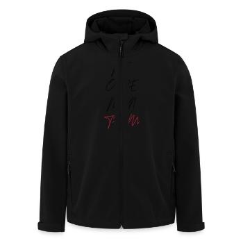 nie ohne mein team design - Recycelte Männer Softshell-Jacke von Stanley/Stella - Schwarz - Vorne - AI Model Male 185 light (185cm)