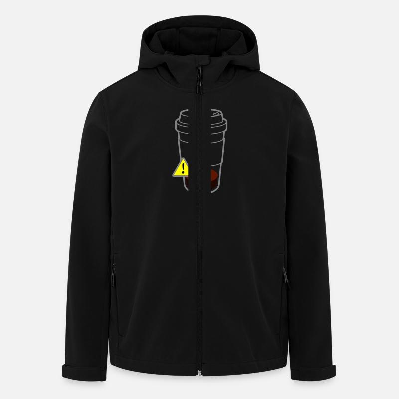 Warning Coffee - Recycelte Männer Softshell-Jacke von Stanley/Stella - Schwarz