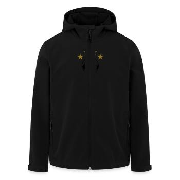 Weltmeister 4 Sterne Fußball Deutschland 2014 - Recycelte Männer Softshell-Jacke von Stanley/Stella - Schwarz - Vorne - AI Model Male 185 light (185cm)