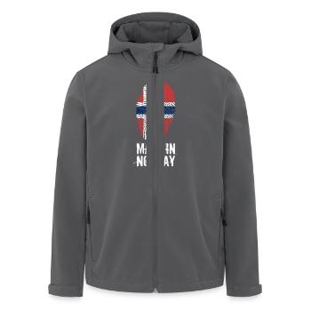 Made In Norway / Norwegen / Norge / Noreg - Recycelte Männer Softshell-Jacke von Stanley/Stella - Schwarz - Vorne - AI Model Male 185 light (185cm)