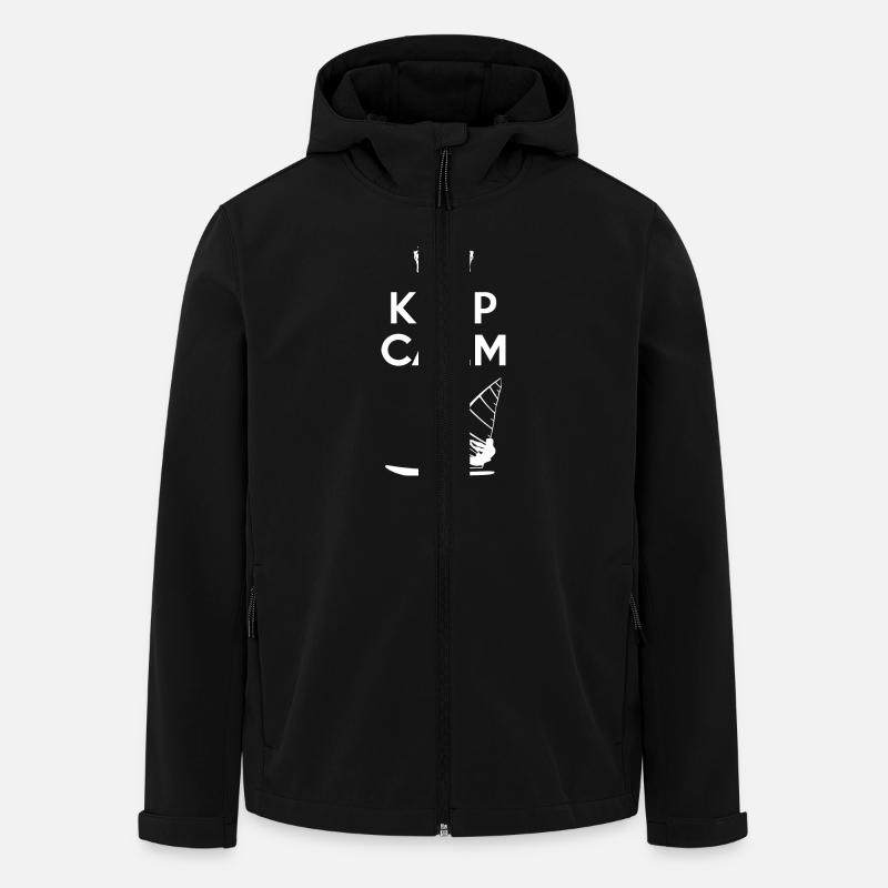 Keep Calm - Windsurfen - Veste softshell homme en polyester recyclé Stanley/Stella - noir