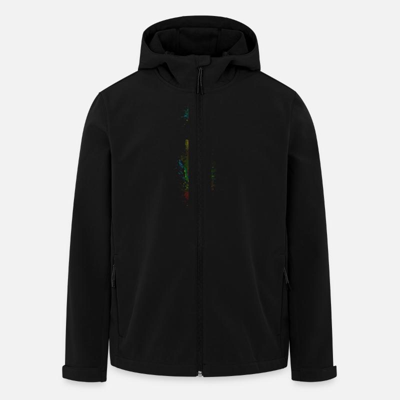Bunte Aquarellkatze - Recycelte Männer Softshell-Jacke von Stanley/Stella - Schwarz