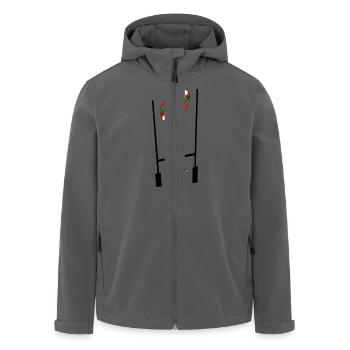 sport_rugby_design_08 - Men’s Recycled Softshell Jacket by Stanley/Stella - black - Front - AI Model Male 185 light (185cm)