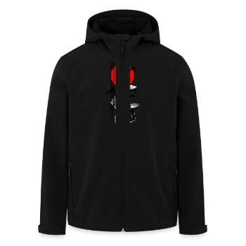 Bamboo Design - Nishikigoi - Koi Fish 3 - Recycelte Männer Softshell-Jacke von Stanley/Stella - Schwarz - Vorne - AI Model Male 185 light (185cm)