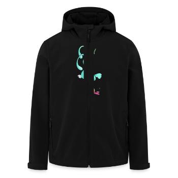 Signatory Bunny with brush - Men’s Recycled Softshell Jacket by Stanley/Stella - black - Front - AI Model Male 185 light (185cm)