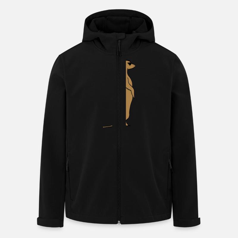 Erdmännchen - Recycelte Männer Softshell-Jacke von Stanley/Stella - Schwarz