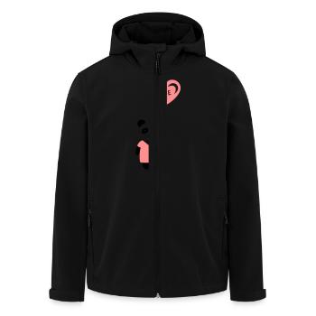 Pärchenshirt "Panda" Mädchen - Recycelte Männer Softshell-Jacke von Stanley/Stella - Schwarz - Vorne - AI Model Male 185 light (185cm)