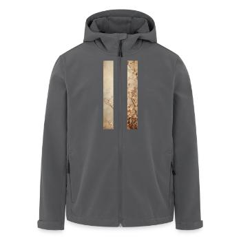 Aubépine vintage - Veste softshell homme en polyester recyclé Stanley/Stella - noir - Devant - AI Model Male 185 light (185cm)
