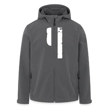 4 Zahl Vintage - Recycelte Männer Softshell-Jacke von Stanley/Stella - Schwarz - Vorne - AI Model Male 185 light (185cm)