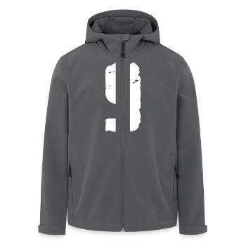 9 Zahl Vintage - Recycelte Männer Softshell-Jacke von Stanley/Stella - Schwarz - Vorne - AI Model Male 185 light (185cm)