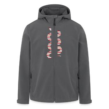 Striped Snake – 2025 Year of the Snake - Men’s Recycled Softshell Jacket by Stanley/Stella - black - Front - AI Model Male 185 light (185cm)