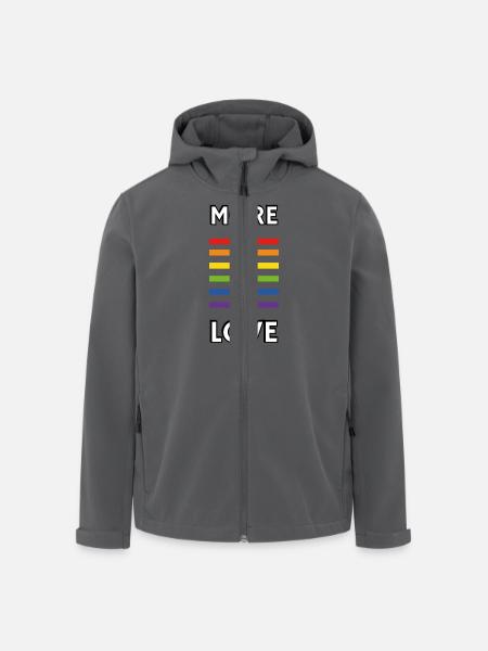 More love pride rainbow - Men’s Recycled Softshell Jacket by Stanley/Stella - black
