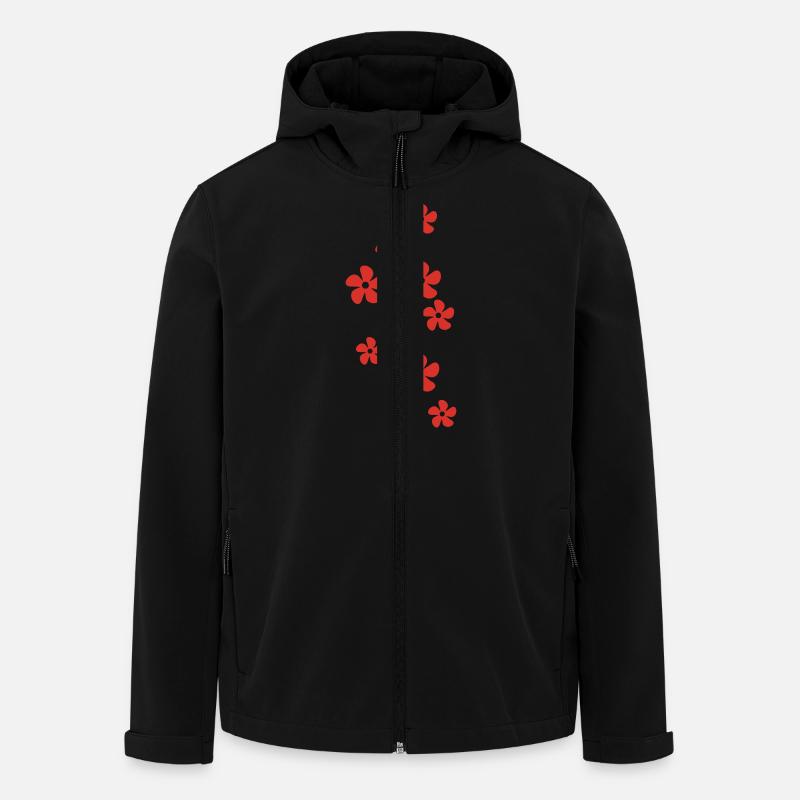 Blumen - Recycelte Männer Softshell-Jacke von Stanley/Stella - Schwarz