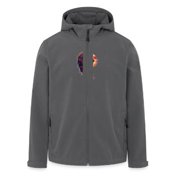 Lion - Men’s Recycled Softshell Jacket by Stanley/Stella - black - Front - AI Model Male 185 light (185cm)