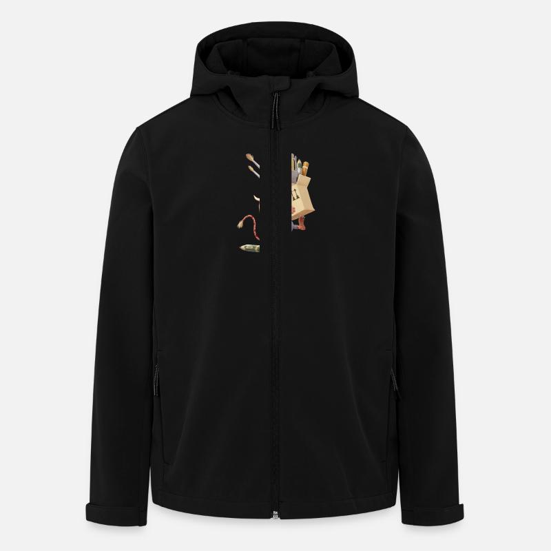 Schreibtischmonster - Recycelte Männer Softshell-Jacke von Stanley/Stella - Schwarz