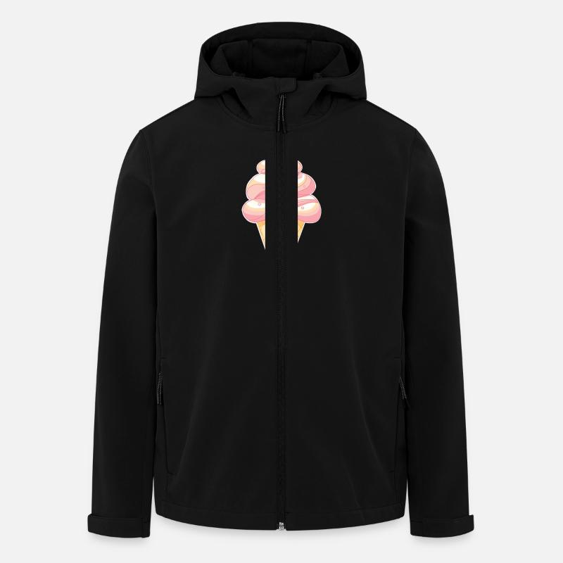 Kawaii - Eis auf Hörnchen - Recycelte Männer Softshell-Jacke von Stanley/Stella - Schwarz