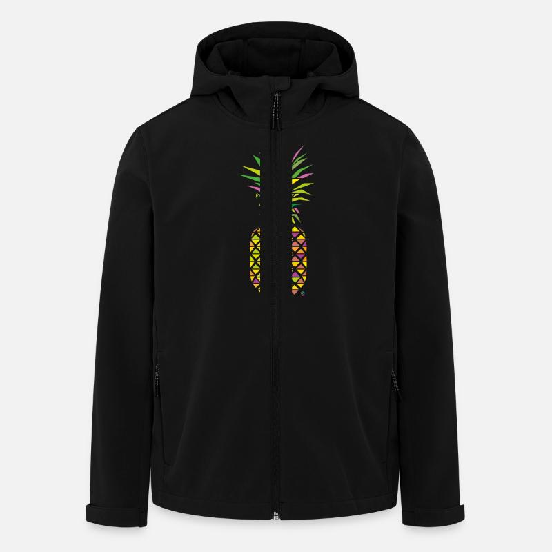 AD Pineapple - Recycelte Männer Softshell-Jacke von Stanley/Stella - Schwarz