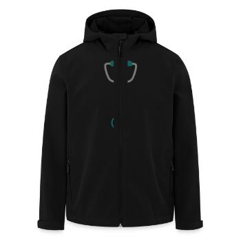 stetoskop - Men’s Recycled Softshell Jacket by Stanley/Stella - black - Front - AI Model Male 185 light (185cm)