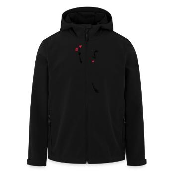 Courting Skeleton - Men’s Recycled Softshell Jacket by Stanley/Stella - black - Front - AI Model Male 185 light (185cm)