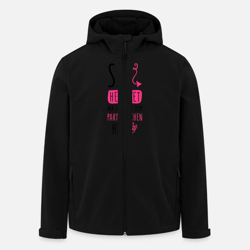 sie heiratet wir party machen - Recycelte Männer Softshell-Jacke von Stanley/Stella - Schwarz