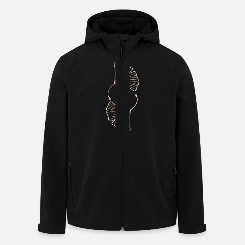 Ginkgo Leaves Ginkgo - Men’s Recycled Softshell Jacket by Stanley/Stella - black