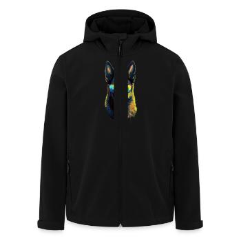 Deutscher Schäferhund Hund Hunderasse - Recycelte Männer Softshell-Jacke von Stanley/Stella - Schwarz - Vorne - AI Model Male 185 light (185cm)