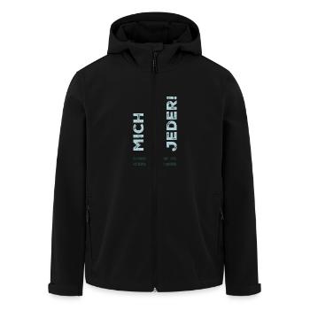 Mich braucht jeder - Recycelte Männer Softshell-Jacke von Stanley/Stella - Schwarz - Vorne - AI Model Male 185 light (185cm)