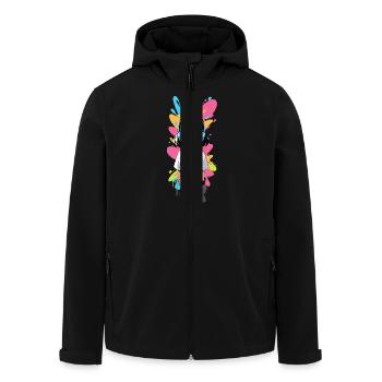 Street Art Girl 23240 - Men’s Recycled Softshell Jacket by Stanley/Stella - black - Front - AI Model Male 185 light (185cm)