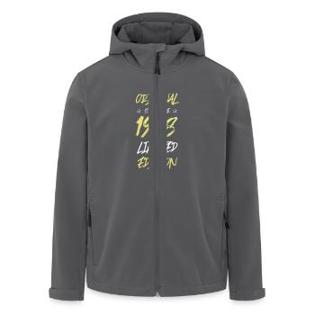 1978 limited edition - Recycelte Männer Softshell-Jacke von Stanley/Stella - Schwarz - Vorne - AI Model Male 185 light (185cm)