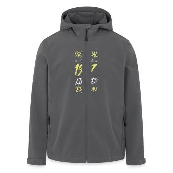 1997 limited edition - Recycelte Männer Softshell-Jacke von Stanley/Stella - Anthrazit - Vorne - AI Model Male 185 light (185cm)