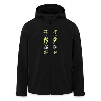 1999 limited edition - Recycelte Männer Softshell-Jacke von Stanley/Stella - Schwarz - Vorne - AI Model Male 185 light (185cm)