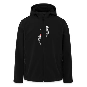 Koi rot - Recycelte Männer Softshell-Jacke von Stanley/Stella - Schwarz - Vorne - AI Model Male 185 light (185cm)