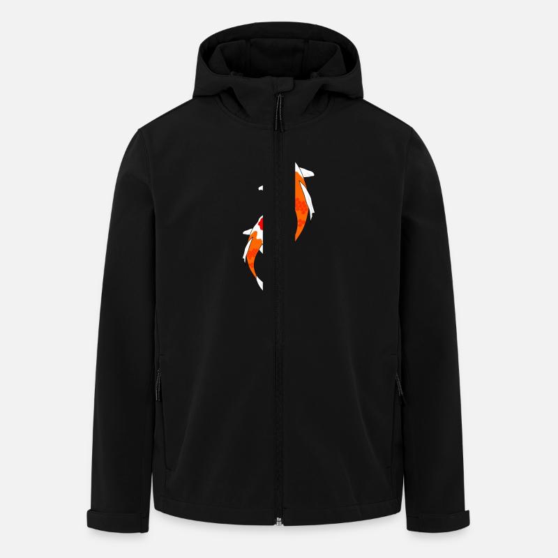 Koi orange - Recycelte Männer Softshell-Jacke von Stanley/Stella - Schwarz