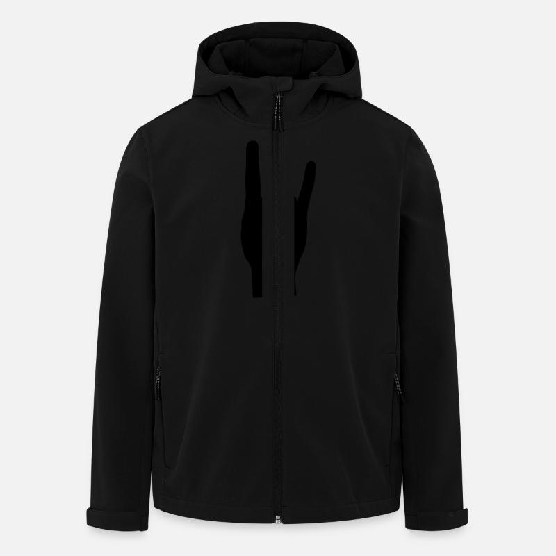 Rock and roll hand eu - Men’s Recycled Softshell Jacket by Stanley/Stella - black