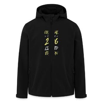 2006 limited edition - Recycelte Männer Softshell-Jacke von Stanley/Stella - Schwarz - Vorne - AI Model Male 185 light (185cm)