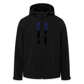 5 krone - Recycelte Männer Softshell-Jacke von Stanley/Stella - Schwarz - Vorne - AI Model Male 185 light (185cm)