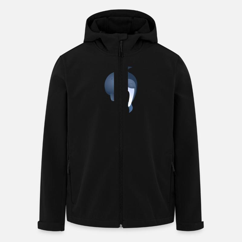 Delfin - Recycelte Männer Softshell-Jacke von Stanley/Stella - Schwarz