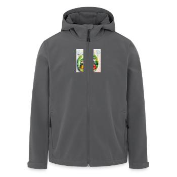 Cheerful vegetables - Men’s Recycled Softshell Jacket by Stanley/Stella - black - Front - AI Model Male 185 light (185cm)