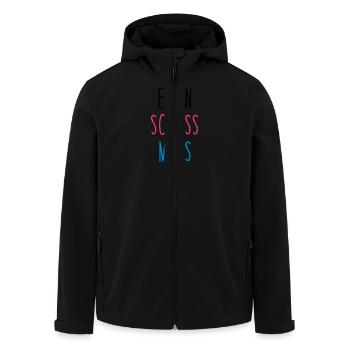 Einen scheiss muss ich - Recycelte Männer Softshell-Jacke von Stanley/Stella - Schwarz - Vorne - AI Model Male 185 light (185cm)
