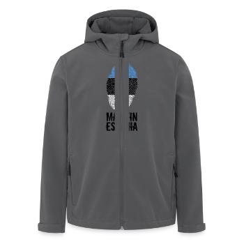 Made in Estonia / Made in Estonia / Eesti - Men’s Recycled Softshell Jacket by Stanley/Stella - black - Front - AI Model Male 185 light (185cm)