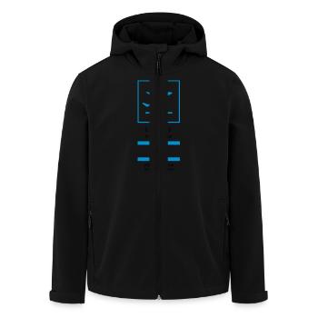 aviators - Men’s Recycled Softshell Jacket by Stanley/Stella - black - Front - AI Model Male 185 light (185cm)