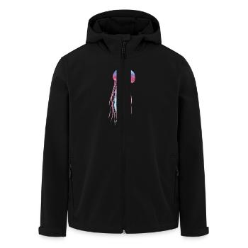 Qualle - Recycelte Männer Softshell-Jacke von Stanley/Stella - Schwarz - Vorne - AI Model Male 185 light (185cm)