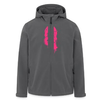 headphones - Men’s Recycled Softshell Jacket by Stanley/Stella - black - Front - AI Model Male 185 light (185cm)