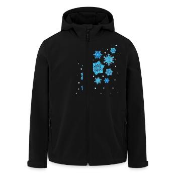 Schneeflocken Mandala - Recycelte Männer Softshell-Jacke von Stanley/Stella - Schwarz - Vorne - AI Model Male 185 light (185cm)