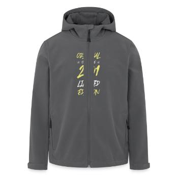 2001 limited edition - Recycelte Männer Softshell-Jacke von Stanley/Stella - Anthrazit - Vorne - AI Model Male 185 light (185cm)